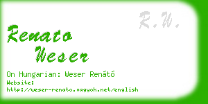 renato weser business card
